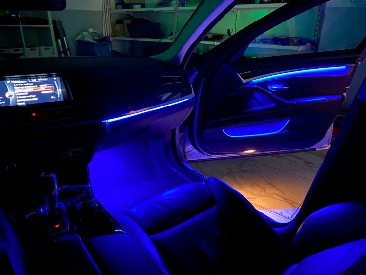 Éclairage intérieur à LED de voiture, éclairage de sol à LED de