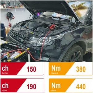 Une voiture en train de faire une reprogrammation moteur