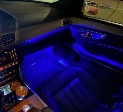 Lumière d'ambiance bleu pour voiture